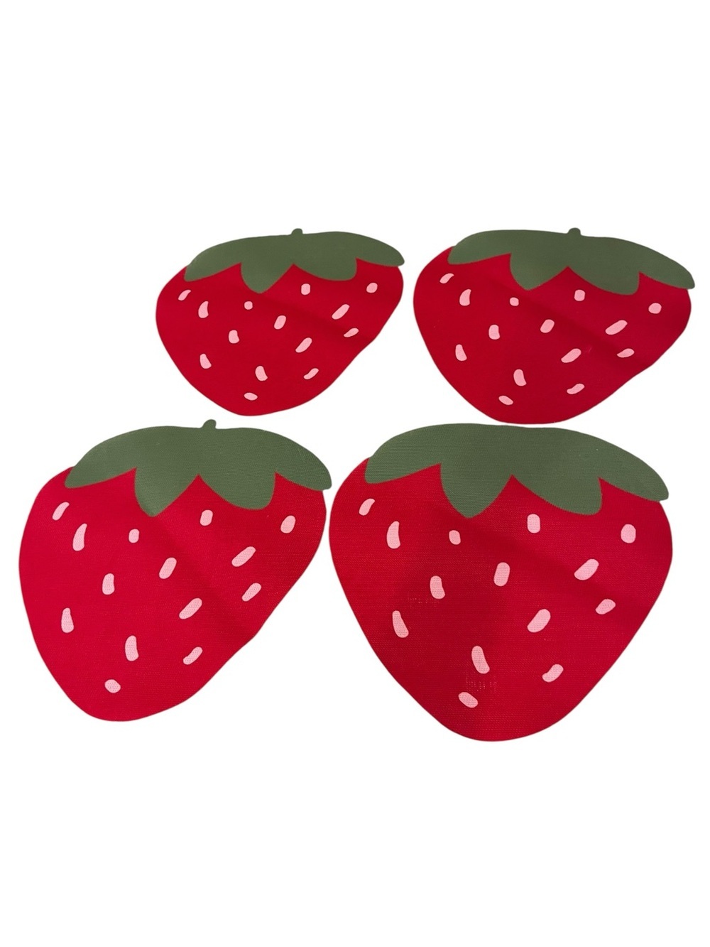 Lot of 4 strawberry fruit berry placemats so cute!